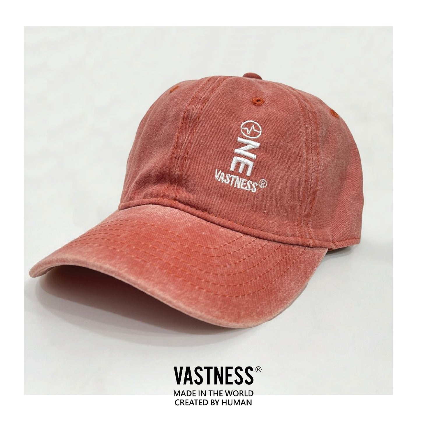 VASTNESS 刺繡 6Panel 洗水棒球帽 [AS-04]